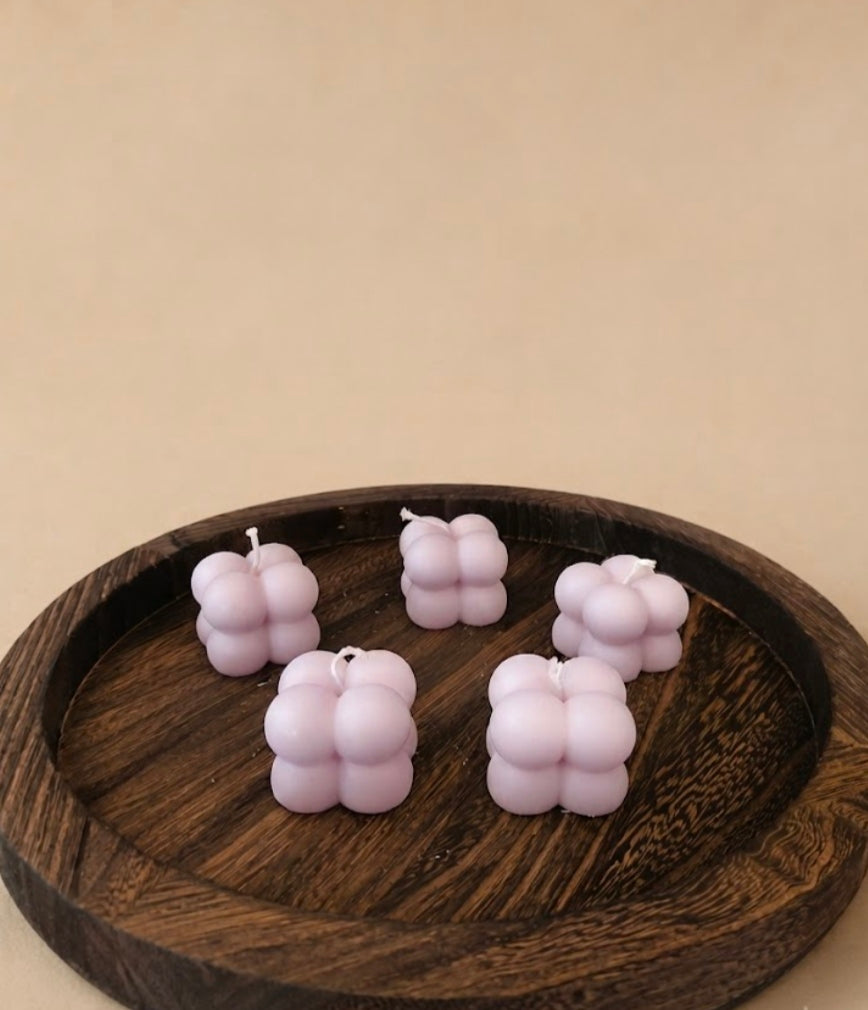 Mini bubbel kaars (Meerdere kleuren)